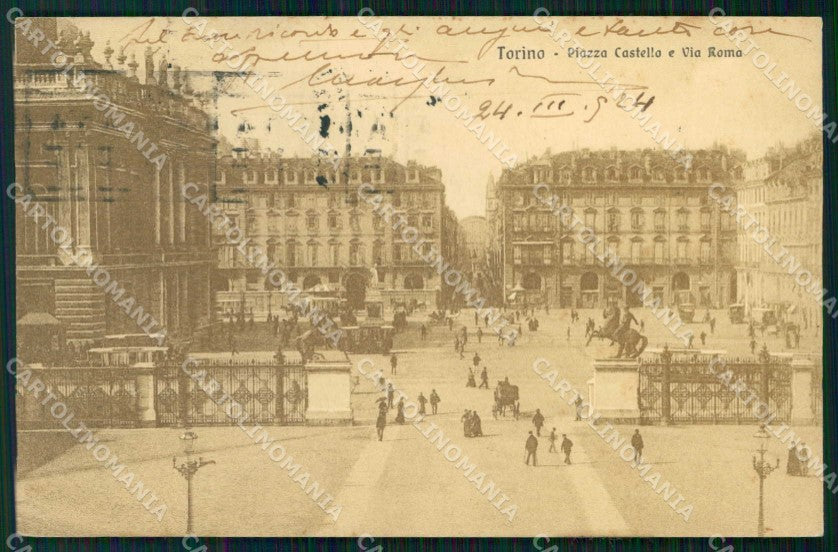 Torino Città Piazza Castello Via Roma cartolina MZ5732 – fronte