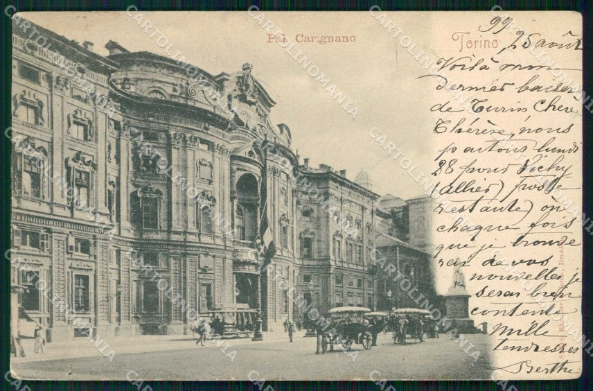 Torino Città Palazzo Carignano PIEGHE cartolina MZ5734 – fronte