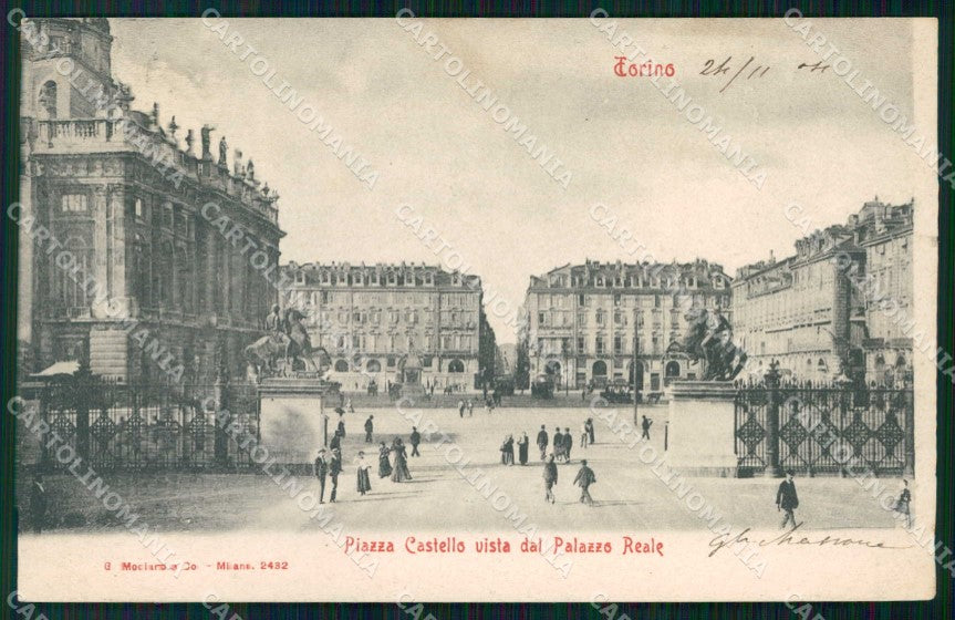 Torino Città Piazza Castello Vista Palazzo Reale Modiano 2432 cartolina MZ5740 – fronte