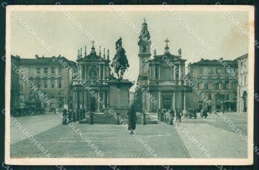 Torino Città Piazza San Carlo Monumento Emanuele Filiberto cartolina MZ5746 – fronte
