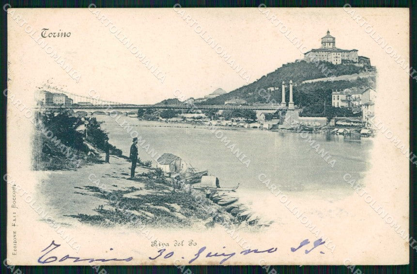 Torino Città Riva del Po Monte dei Cappuccini cartolina MZ5748 – fronte