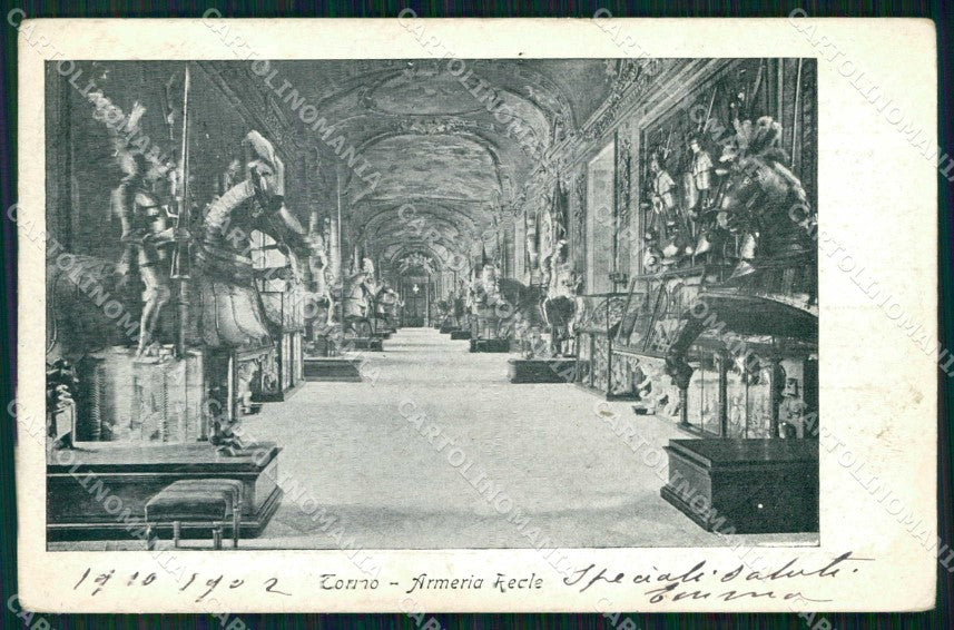 Torino Città Armeria Reale TRACCE UMIDO cartolina MZ5757 – fronte