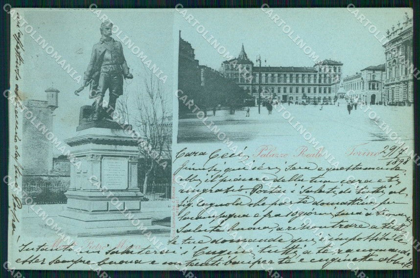 Torino Città Monumento Pietro Micca Palazzo Reale cartolina MZ5761 – fronte