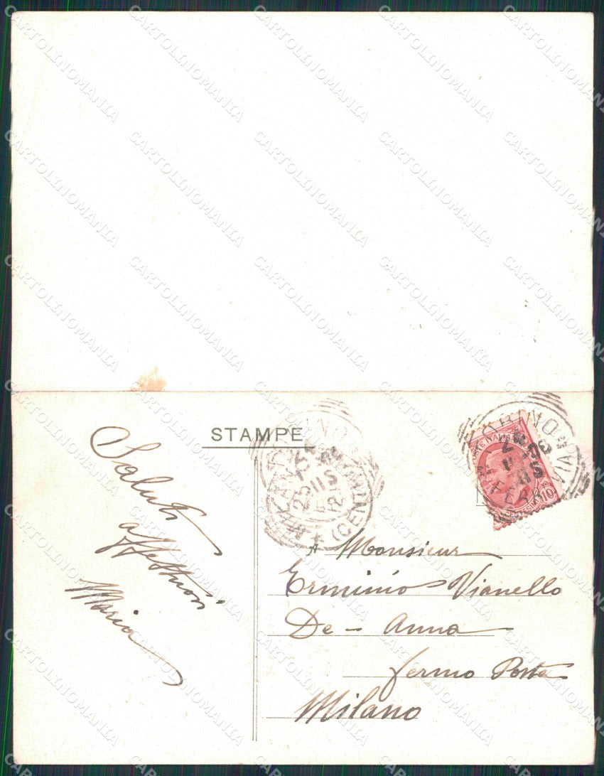 Torino Città Monumento Principe Amedeo di Savoia Doppia cartolina MZ5763 – retro