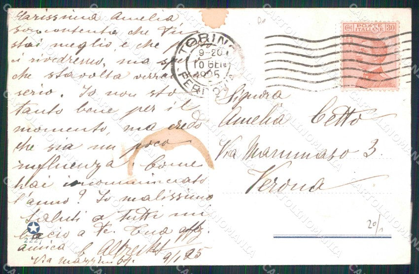 Torino Città Panorama Parziale cartolina MZ5768 – retro