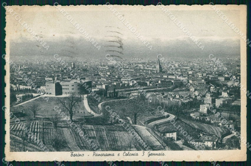 Torino Città Veduta Generale Colonia Tre Gennaio cartolina MZ5772 – fronte