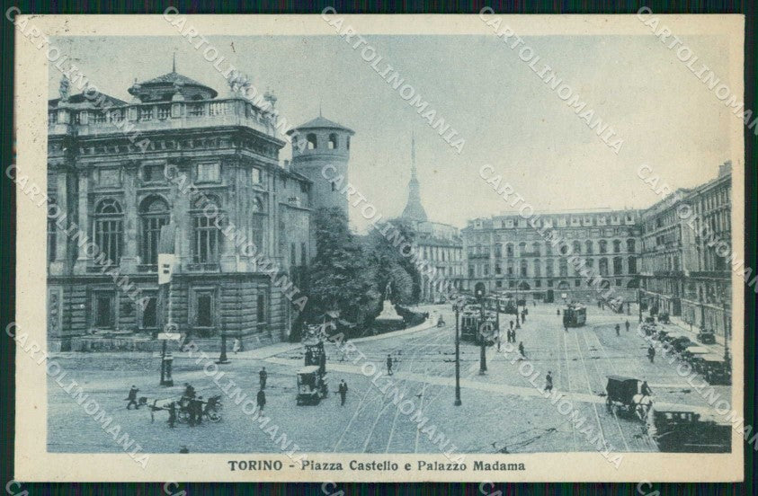 Torino Città Piazza Castello Palazzo Madama Tram cartolina MZ5792 – fronte
