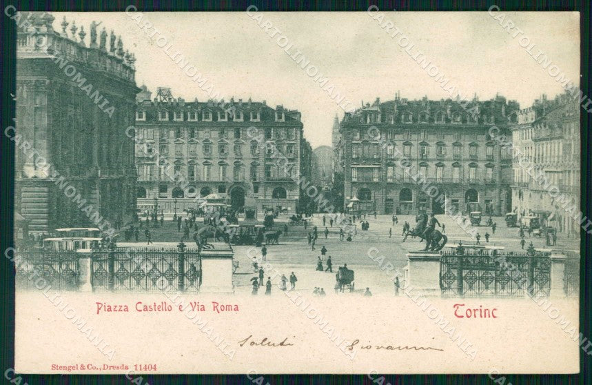 Torino Città Piazza Castello Via Roma Stengel 11404 cartolina MZ5794 – fronte