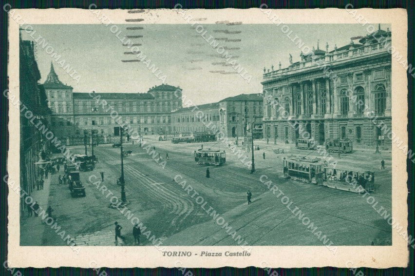 Torino Città Piazza Castello Tram cartolina MZ5795 – fronte