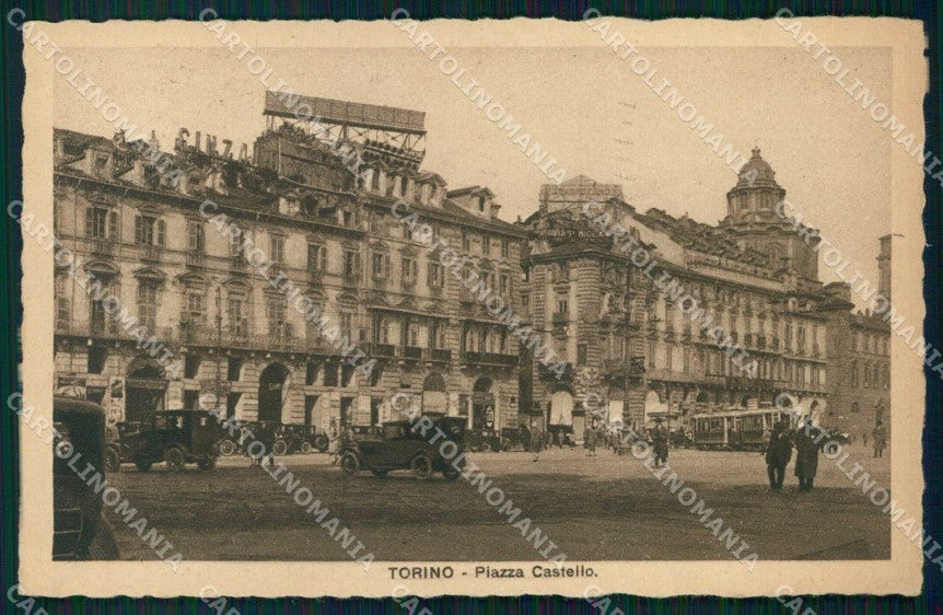 Torino Città Piazza Castello Tram Cinzano cartolina MZ5799 – fronte