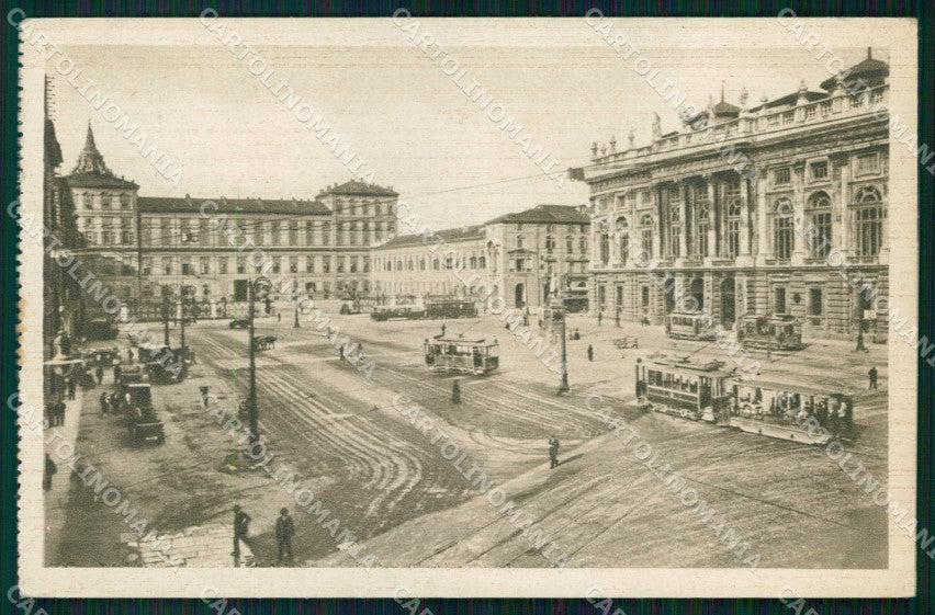 Torino Città Piazza Castello Tram Palazzo Reale cartolina MZ5804 – fronte