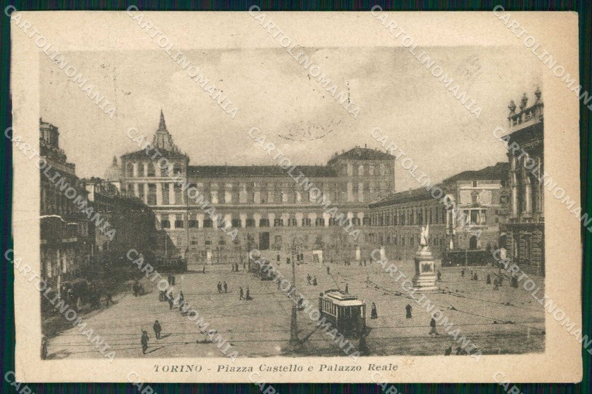 Torino Città Piazza Castello Tram Palazzo Reale cartolina MZ5808 – fronte