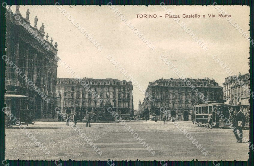 Torino Città Piazza Castello Tram Via Roma cartolina MZ5822 – fronte