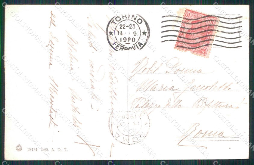 Torino Città Piazza Castello Tram Hotel Europa Brunner 18454 cartolina MZ5827 – retro