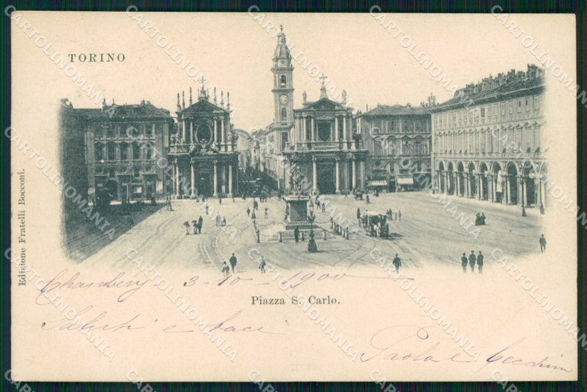 Torino Città Piazza San Carlo Emanuele Filiberto cartolina MZ5839 – fronte