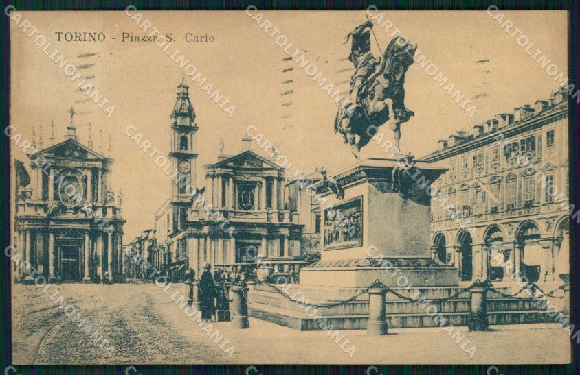 Torino Città Piazza San Carlo cartolina MZ5849 – fronte