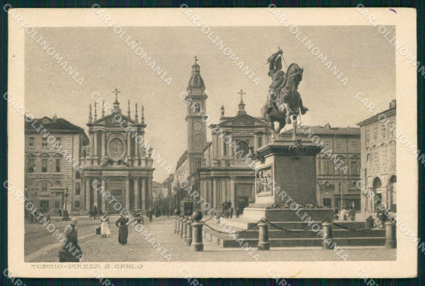 Torino Città Piazza San Carlo Eman Filiberto Brunner 4743 cartolina MZ5853 – fronte
