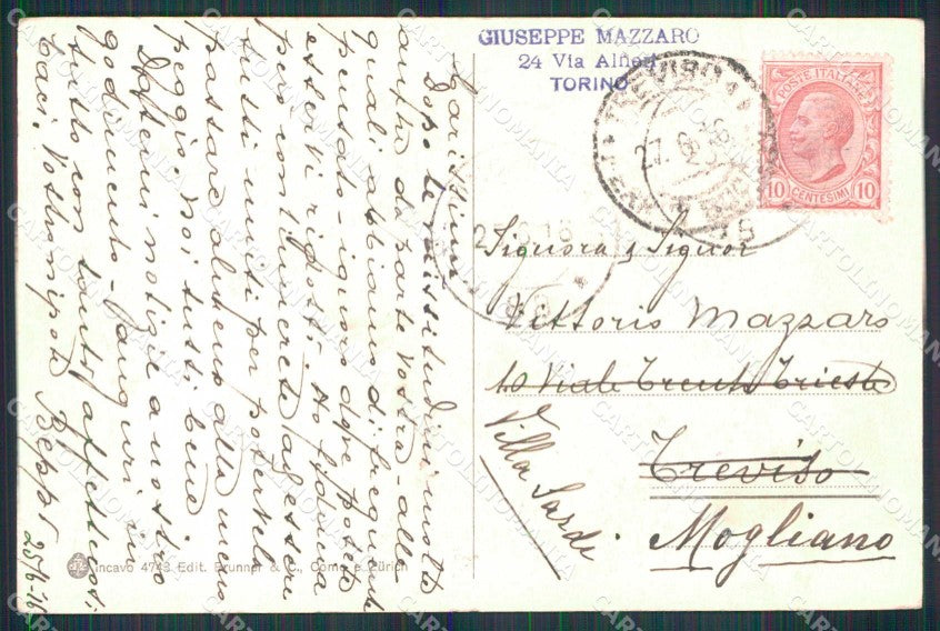 Torino Città Piazza San Carlo Eman Filiberto Brunner 4743 cartolina MZ5853 – retro