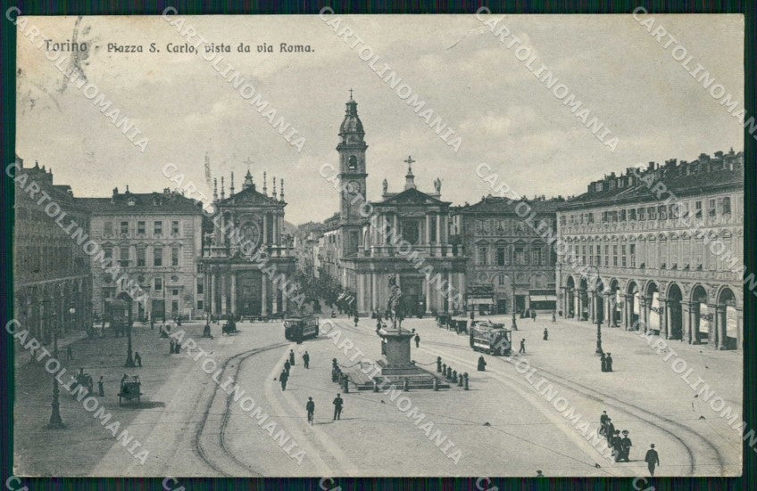 Torino Città Piazza San Carlo Tram Brunner 4552 cartolina MZ5857 – fronte