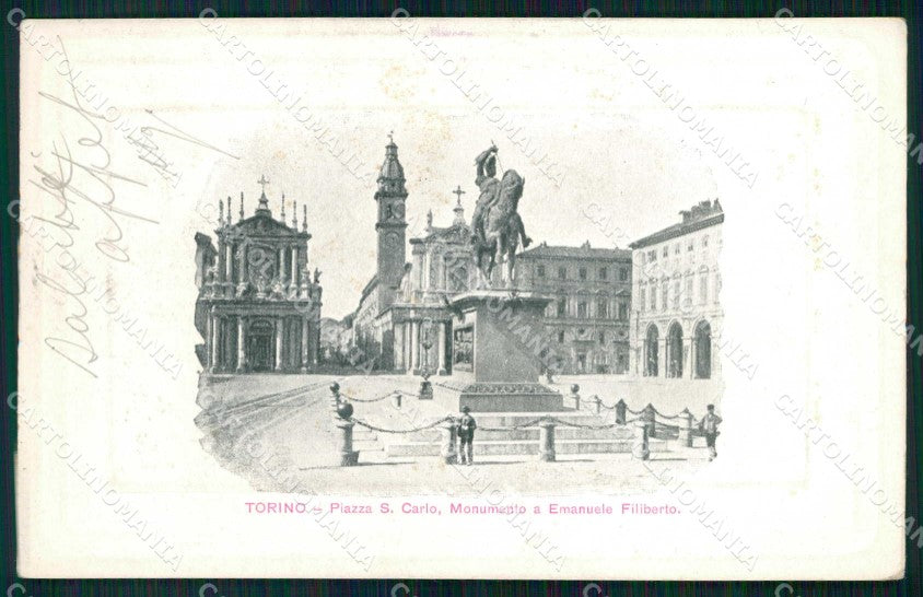 Torino Città Piazza San Carlo Emanuele Filiberto cartolina MZ5859 – fronte