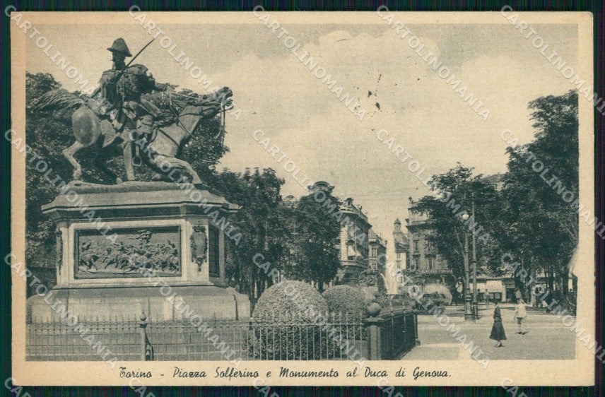 Torino Città Piazza Solferino Monumento Duca Genova cartolina MZ5871 – fronte