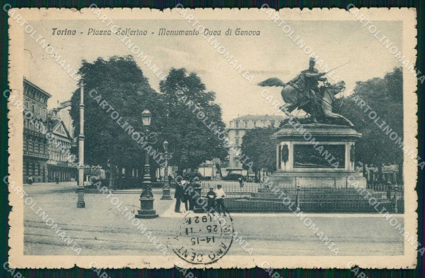 Torino Città Piazza Solferino Monumento Duca Genova cartolina MZ5872 – fronte