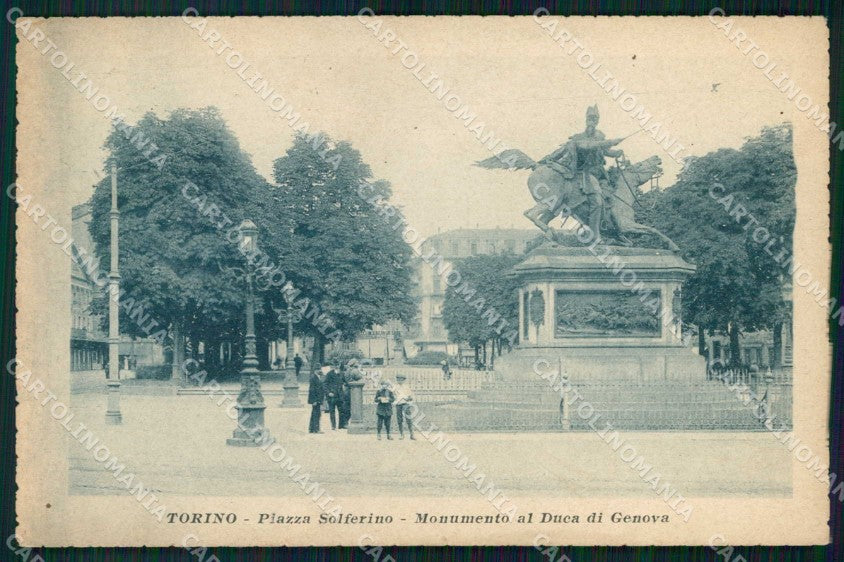 Torino Città Piazza Solferino Monumento Duca Genova cartolina MZ5873 – fronte