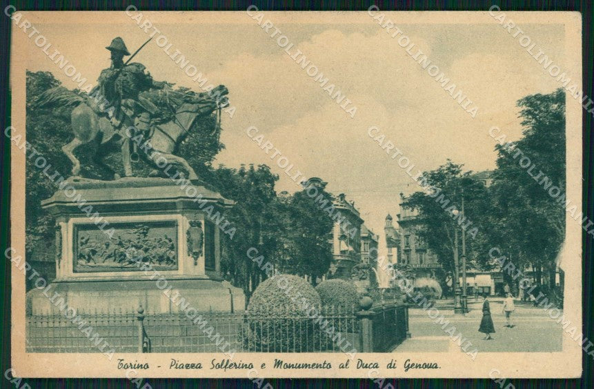 Torino Città Piazza Solferino Monumento Duca Genova cartolina MZ5875 – fronte