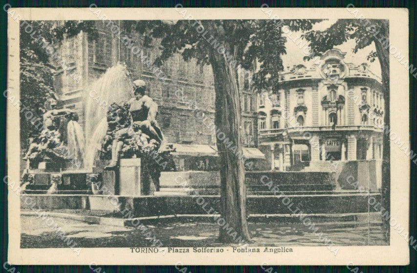 Torino Città Piazza Solferino Fontana Angelica cartolina MZ5882 – fronte