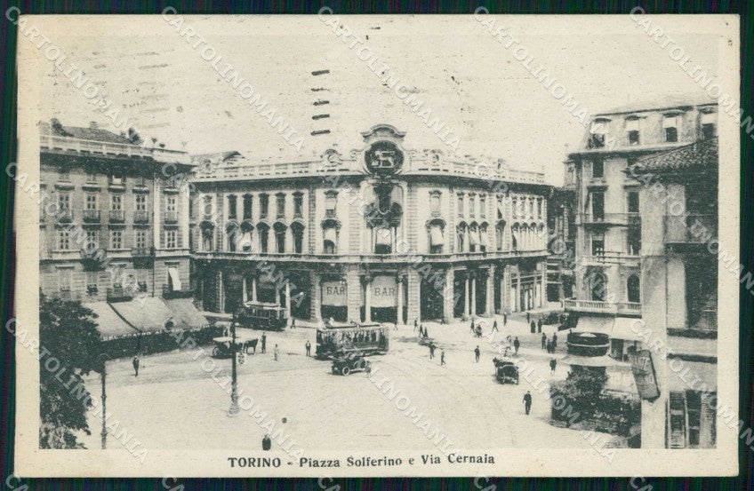 Torino Città Piazza Solferino Via Cernaia Tram cartolina MZ5884 – fronte