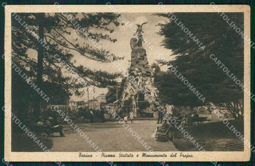 Torino Città Piazza Statuto Monumento Frejus cartolina MZ5893 – fronte