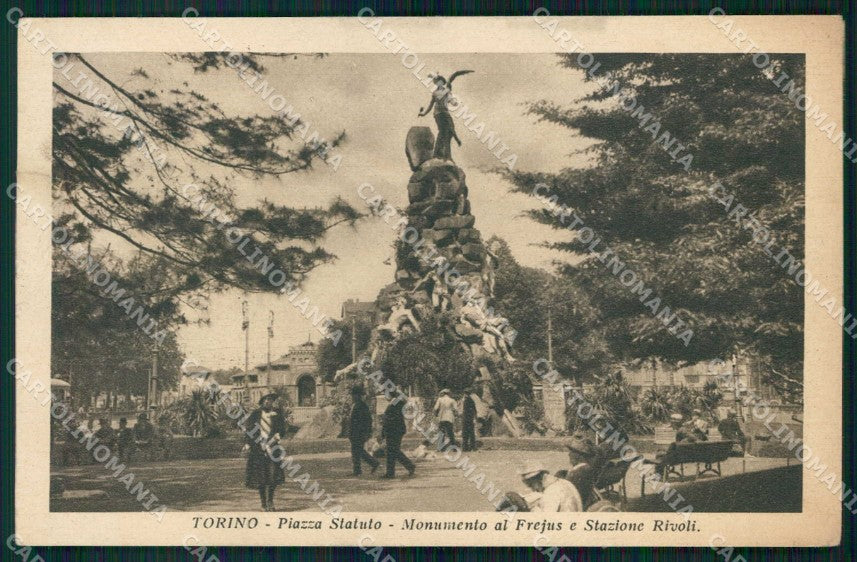 Torino Città Piazza Statuto Monumento Frejus Stazione Rivoli cartolina MZ5894 – fronte