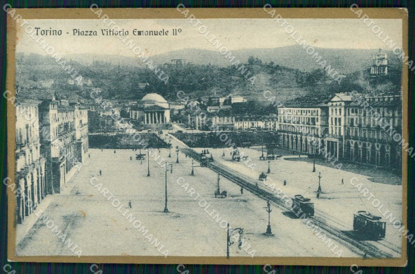 Torino Città Piazza Vittorio Emanuele II Tram cartolina MZ5897 – fronte