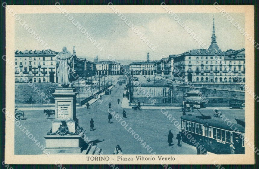 Torino Città Piazza Vittorio Veneto Tram cartolina MZ5898 – fronte