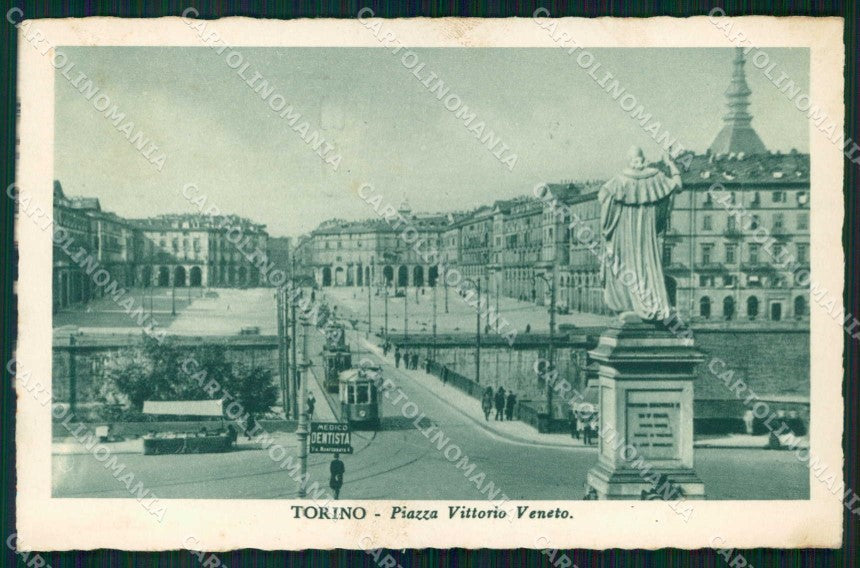 Torino Città Piazza Vittorio Veneto Tram cartolina MZ5902 – fronte