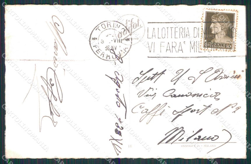 Torino Città Piazza Vittorio Veneto Tram cartolina MZ5902 – retro