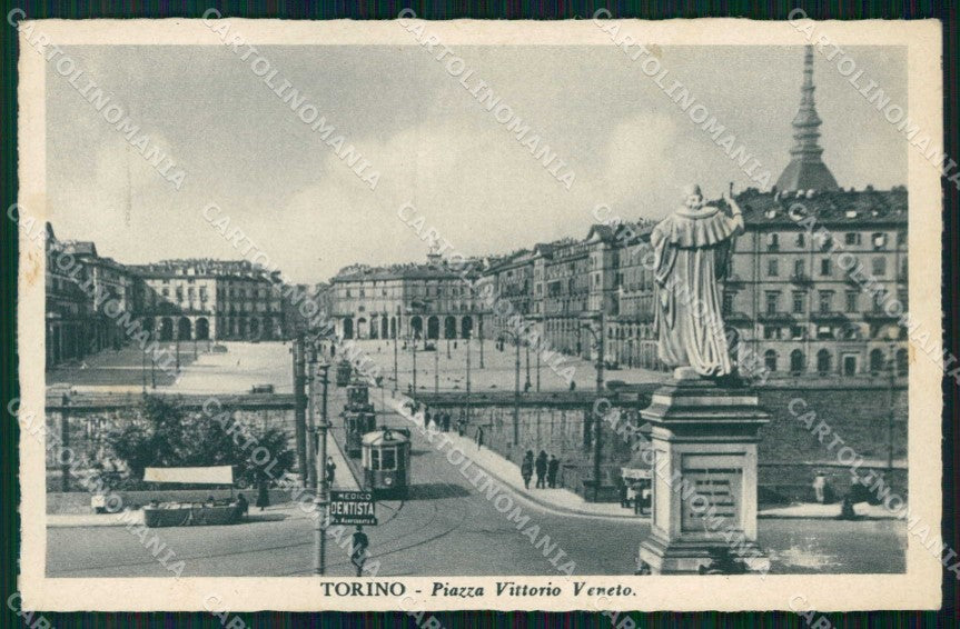 Torino Città Piazza Vittorio Veneto Tram cartolina MZ5921 – fronte