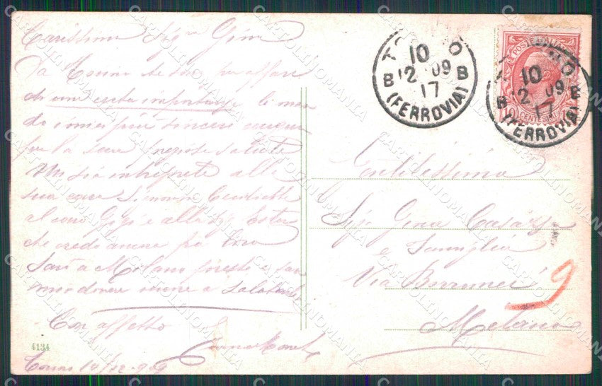 Torino Città Corso Lungo Po Monumento Giuseppe Garibaldi cartolina MZ5924 – retro