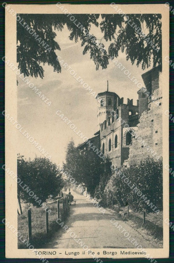 Torino Città Lungo Po Borgo Medioevale cartolina MZ5925 – fronte