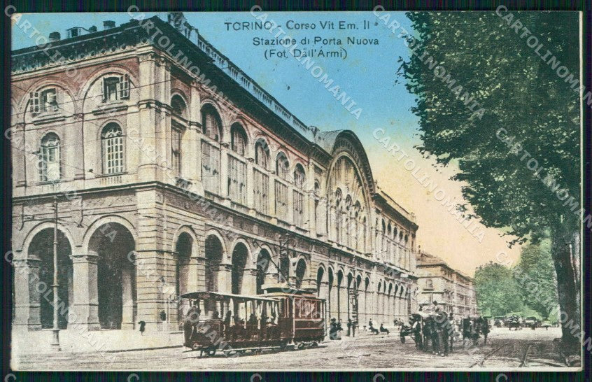 Torino Città Corso Vittorio Emanuele II Stazione Tram cartolina MZ5933 – fronte