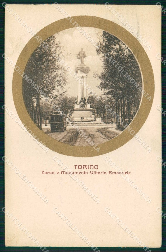 Torino Città Corso Monumento Vittorio Emanuele Tram cartolina MZ5934 – fronte