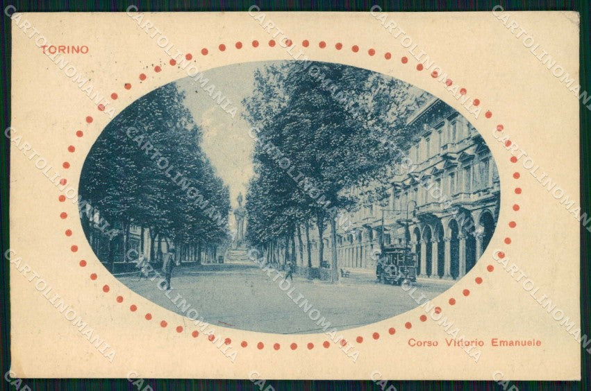Torino Città Corso Vittorio Emanuele Tram cartolina MZ5938 – fronte