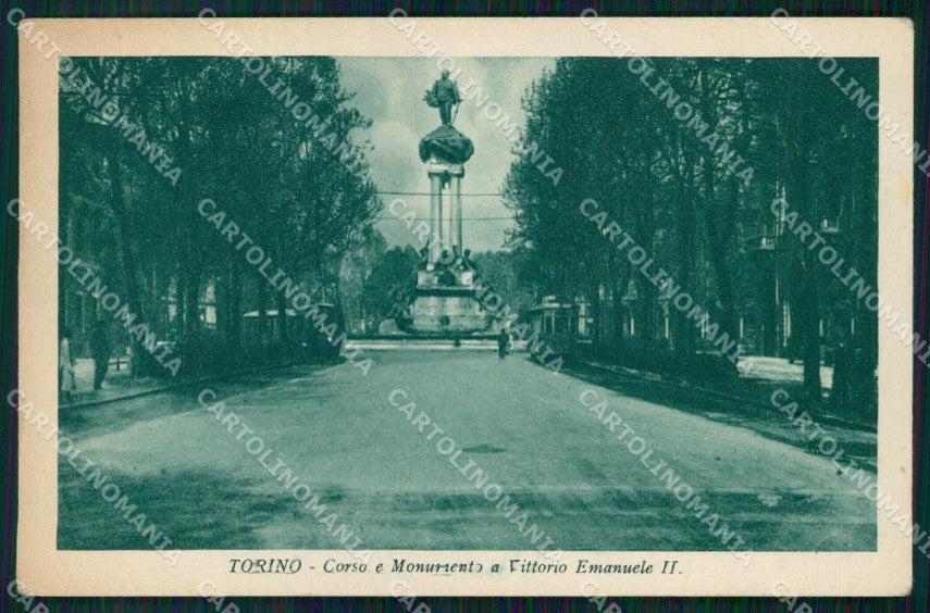 Torino Città Corso Monumento Vittorio Emanuele Tram cartolina MZ5940 – fronte