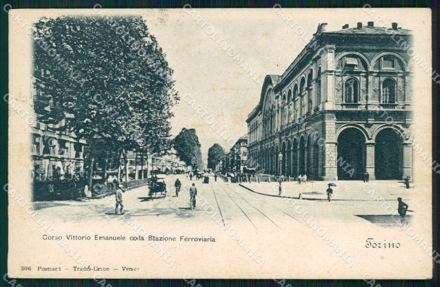 Torino Città Corso Vittorio Emanuele Stazione Ferroviaria cartolina MZ5943 – fronte