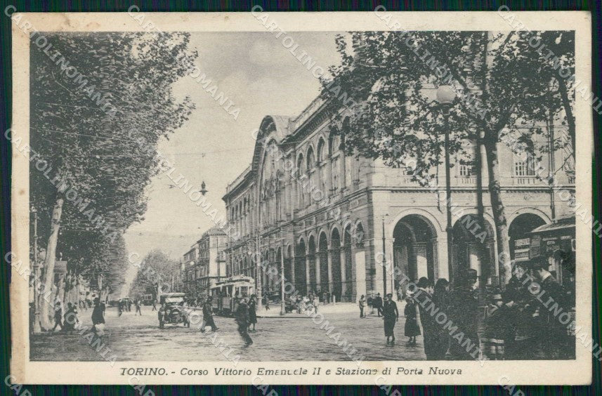 Torino Città Corso Vittorio Emanuele II Tram Stazione cartolina MZ5945 – fronte