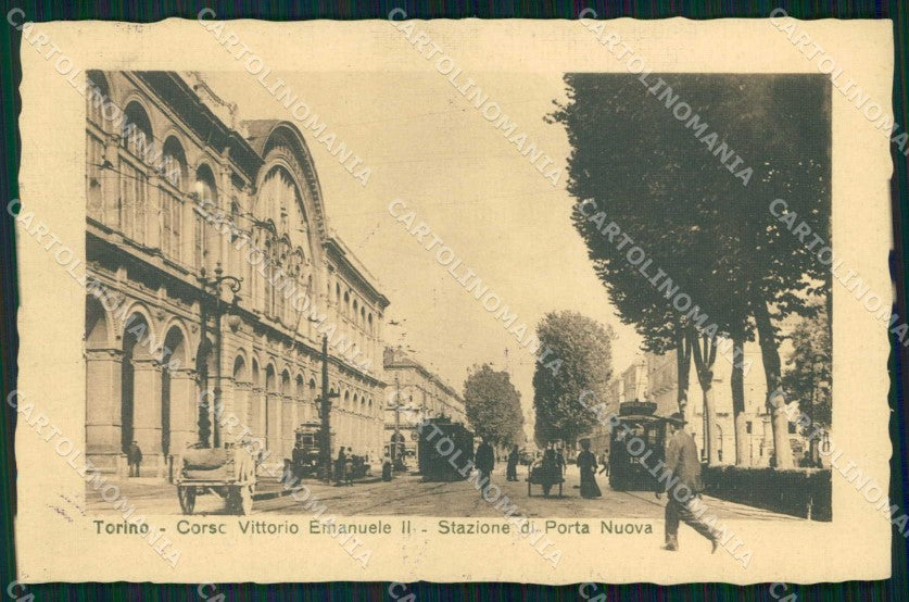 Torino Città Stazione Porta Nuova Tram Modiano 12716 cartolina MZ5946 – fronte