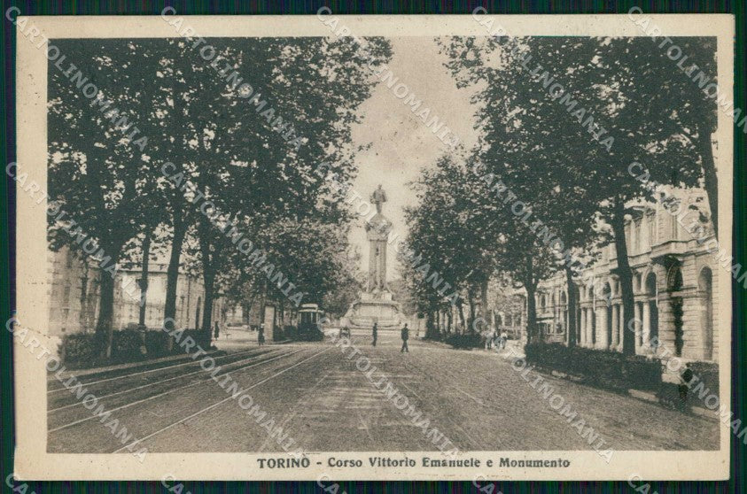 Torino Città Corso Vittorio Emanuele Tram Monumento cartolina MZ5950 – fronte