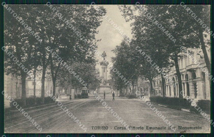 Torino Città Corso Vittorio Emanuele II Tram Monumento cartolina MZ5951 – fronte