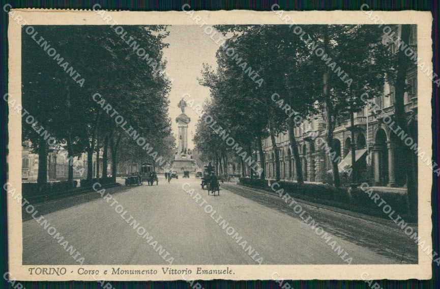 Torino Città Corso Vittorio Emanuele II Tram Monumento cartolina MZ5952 – fronte