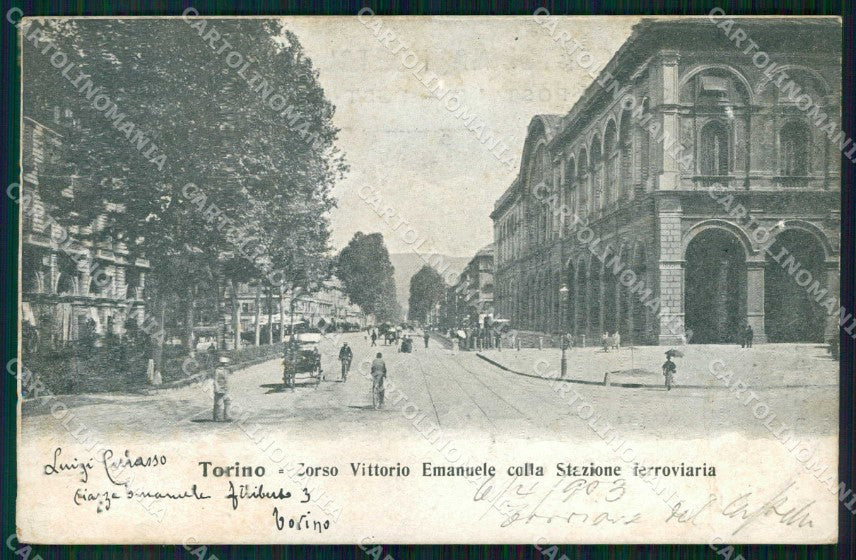 Torino Città Corso Vittorio Emanuele Stazione Ferroviaria cartolina MZ5953 – fronte